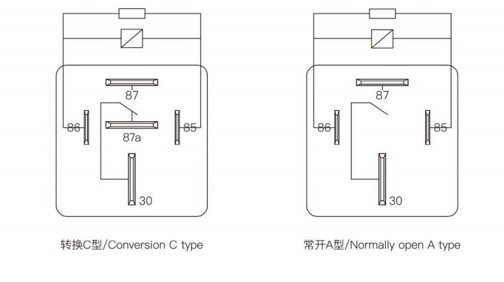Standard ISO Terminal High Current Automotive Relay